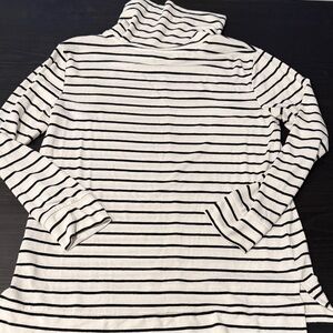 a new day Black and White Striped Long Sleeve Top